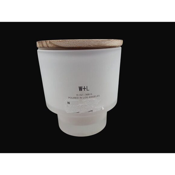 Wolf Lamb W L Rose Water Essential Oils 13 Oz Candle Wooden Lid Frosted Glass Ja - Picture 6 of 13